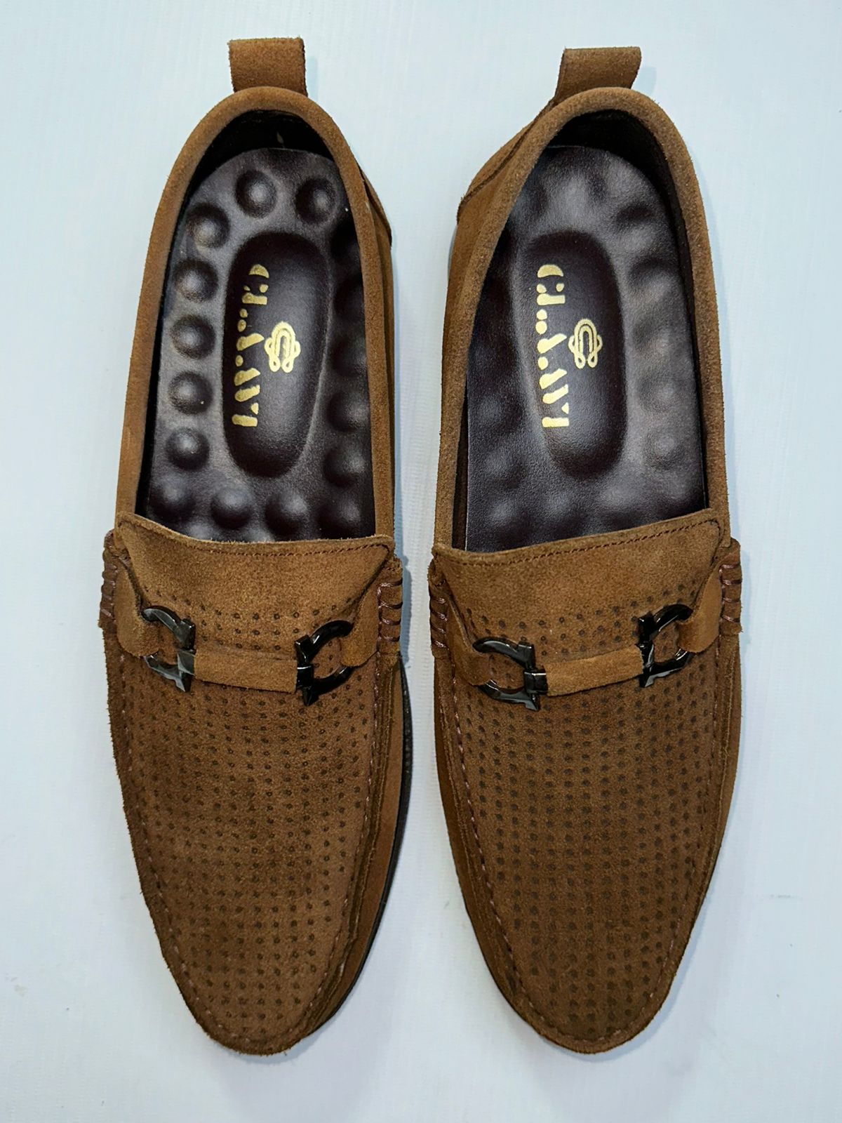 Brown Suede Comfort Loafers