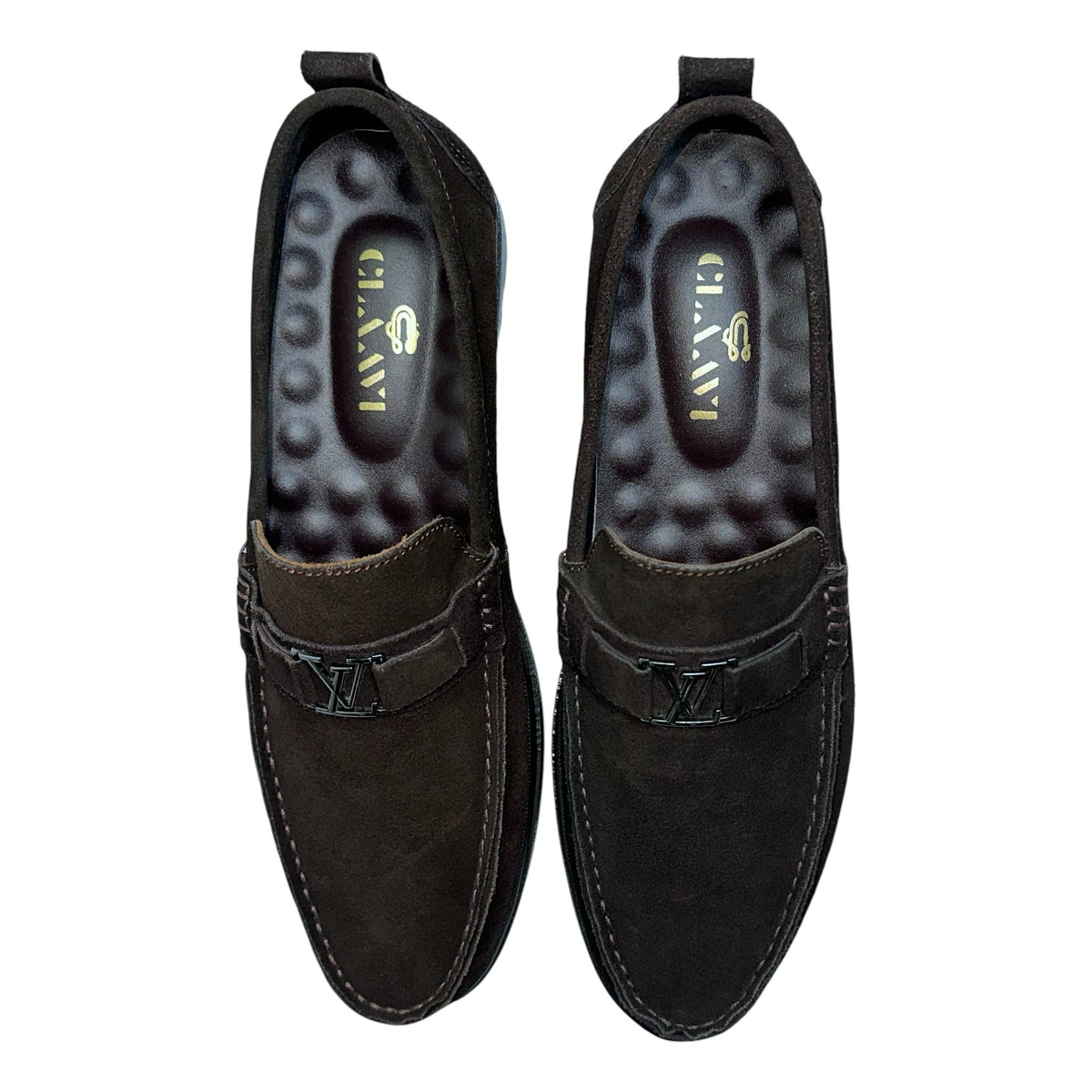 Shadow Braunero LV- Slip-On Loafer Suede leather Shoes