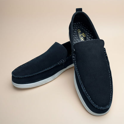 Shadow Blue - Slip-On Loafer Suede leather Shoes
