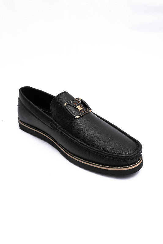 Black Chunky Sole Loafers