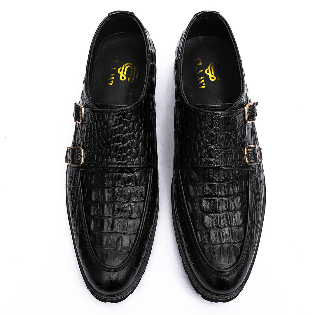 CROX Double Monk Formal Black | Claavi