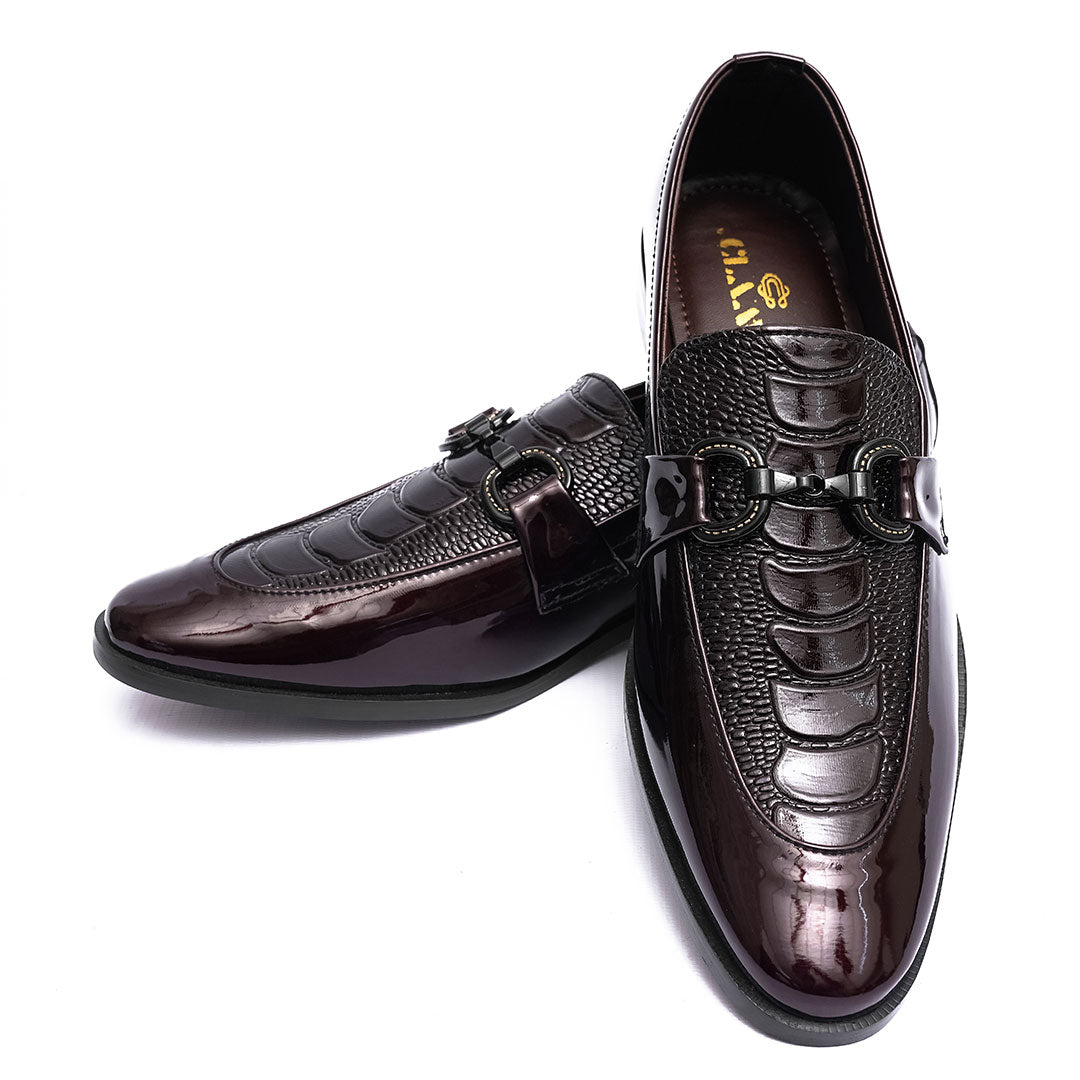 Brauno Textured Slip-ONS Formal loafer | Claavi