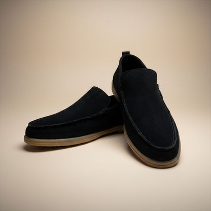 Shadow Black -  Slip-On Loafer Suede leather Shoes
