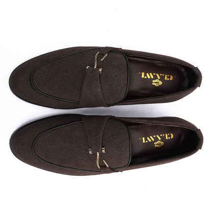 Brauno Suede S Buckle Formal Shoes | Claavi