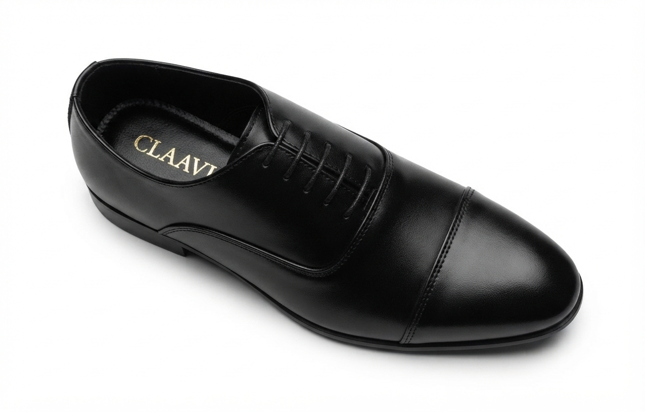 Ashen Classic Lace Leather Premium Shoes