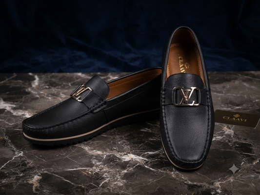 Black Chunky Sole Loafers