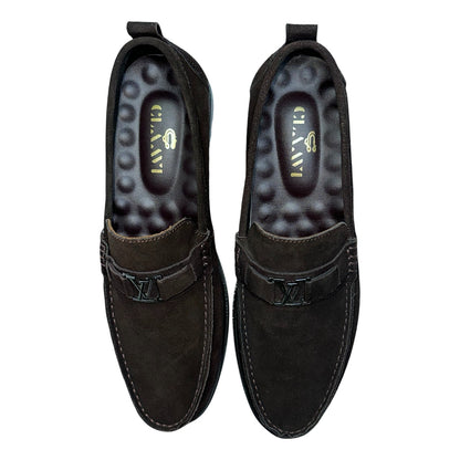 Shadow Braunero LV- Slip-On Loafer Suede leather Shoes