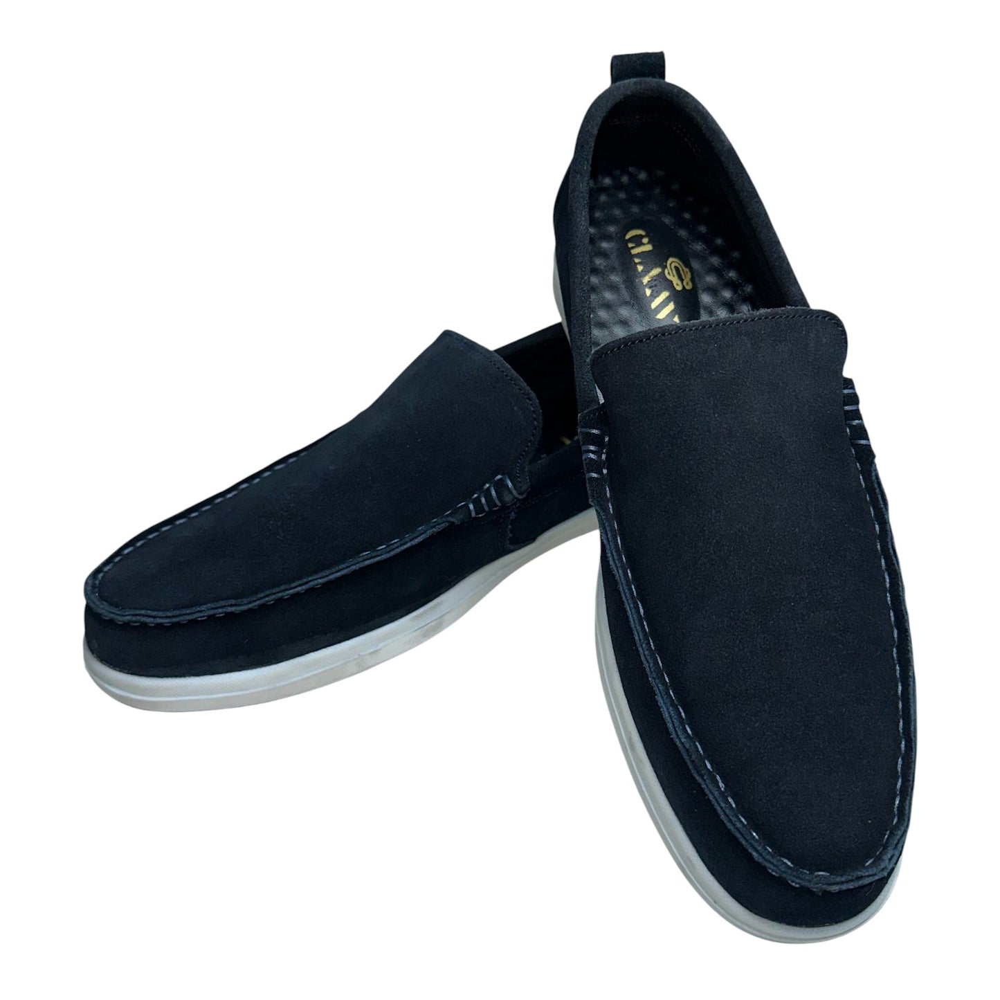 Shadow Blue - Slip-On Loafer Suede leather Shoes