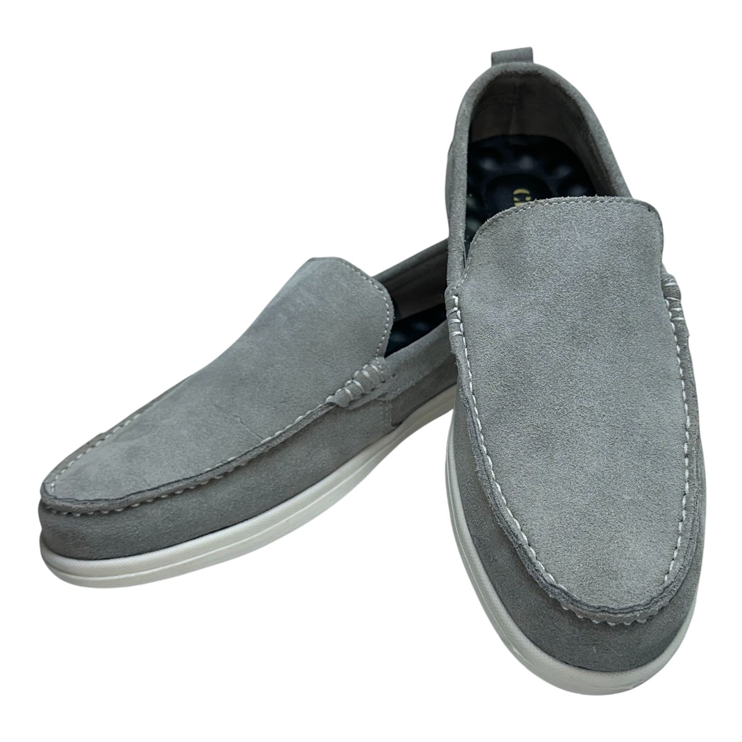 Shadow Light Gray - Slip-On Loafer Suede leather Shoes