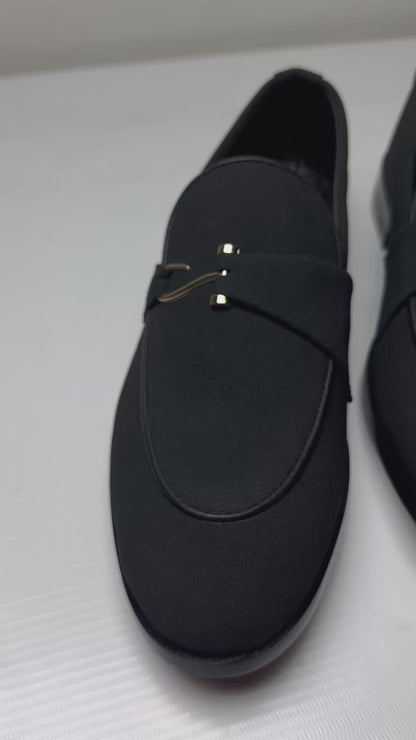 Umbra Black Suede S Buckle Casual Shoes