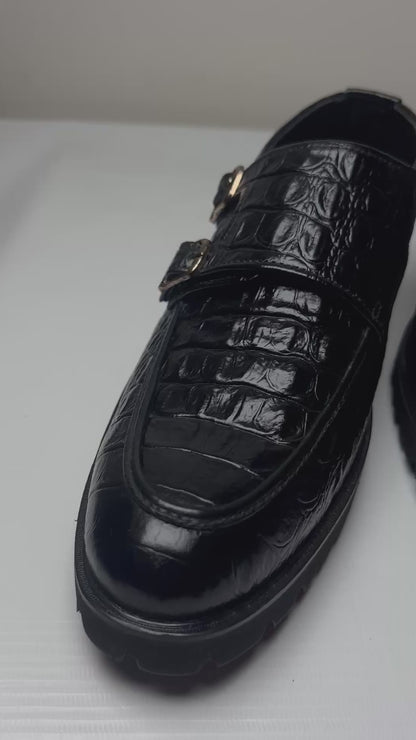 CROX Double Monk Formal Black